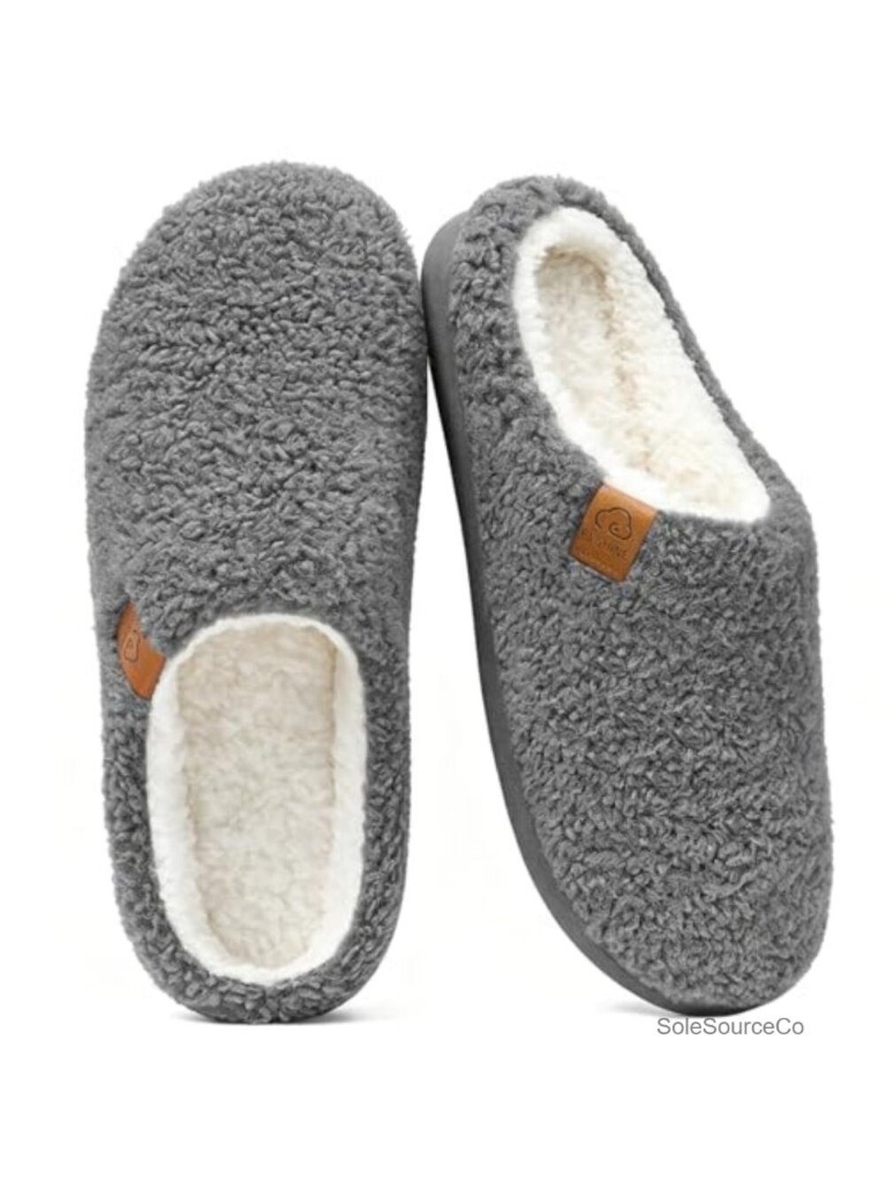 Memory Foam Fuzzy Slippers Curly Fleece House Shoes